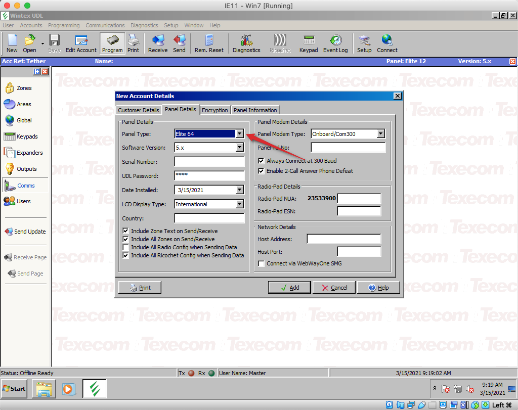 Wintex panel type